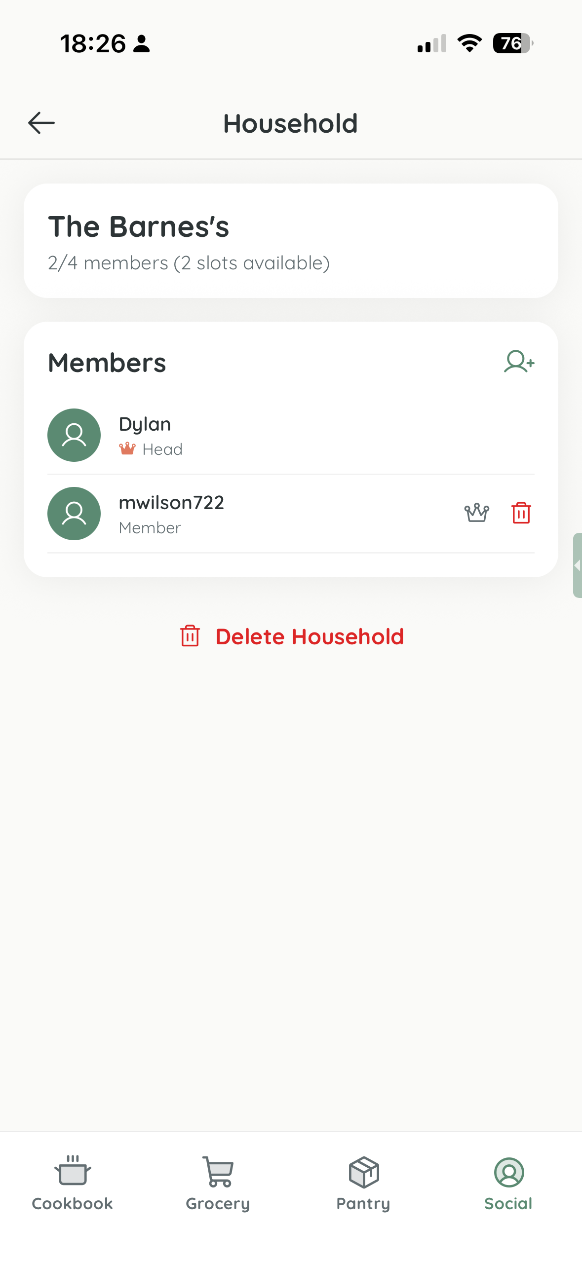Household System on iPhone